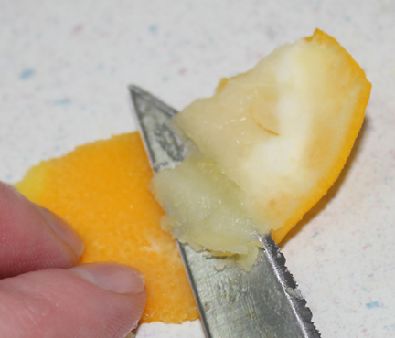 To make the candied lemon peel, I used the two lemons from the lemon curd and removed all pump and pith (the white part).